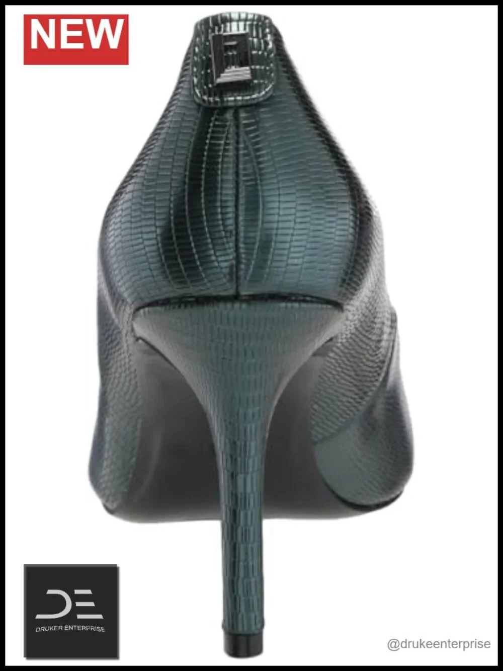 Faux Leather Snake Textured Dress Pump Low Top Pull-On